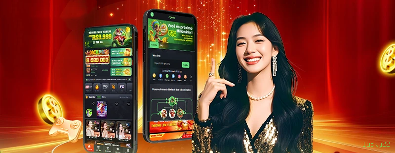 Aplicativo móvel lucky22 para iOS e Android